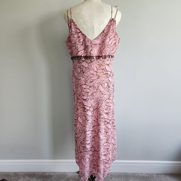 Vintage Y2K BabyDoll Stone Sequin Beaded Empire Waist Fairy Whimsical Midi Dres - Picture 5 of 11